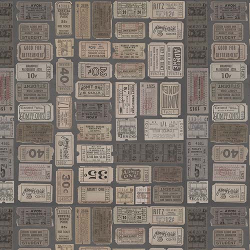Tim Holtz Palette Charcoal - Tickets - arranged taupe tickets on gray