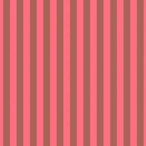 Neon True Colors - Neon Tent Stripe - Nova - Coral & gray - Tula Pink