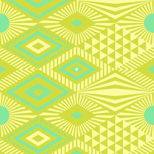 Daydreamer - Lucy - Pineapple- Geometrics in yellow, gold, and aqua