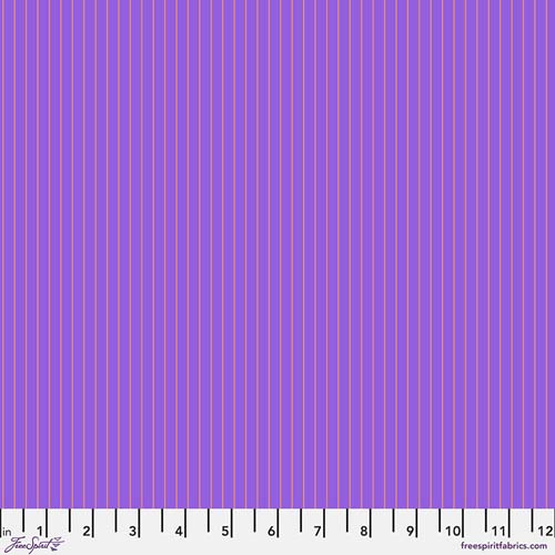 Tiny Stripes - Honesty by Tula Pink - pink stripes on light purple