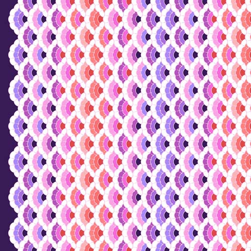 Floral Reef - Aquatic Lace - Ultraviolet-ombre shells in pink & purple-Tula Pink