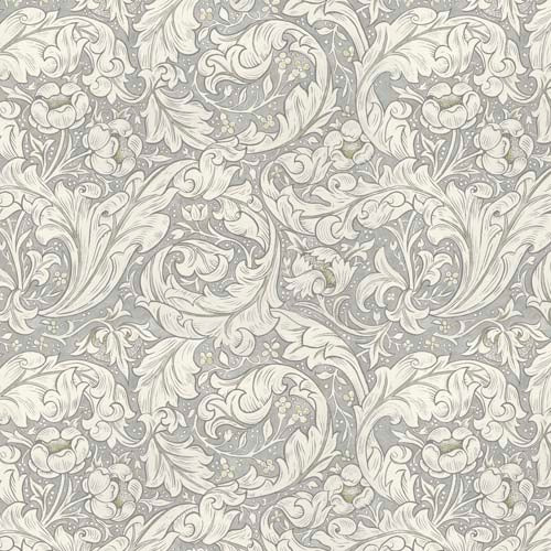 Original Morris - Pure Bachelors Button - Dove - tone on tone light gray floral