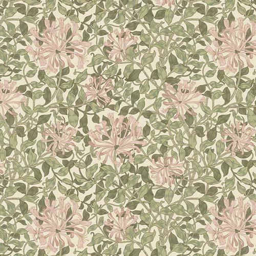 Original Morris - Honeysuckle Green - olive green foliage w/ pink flowers
