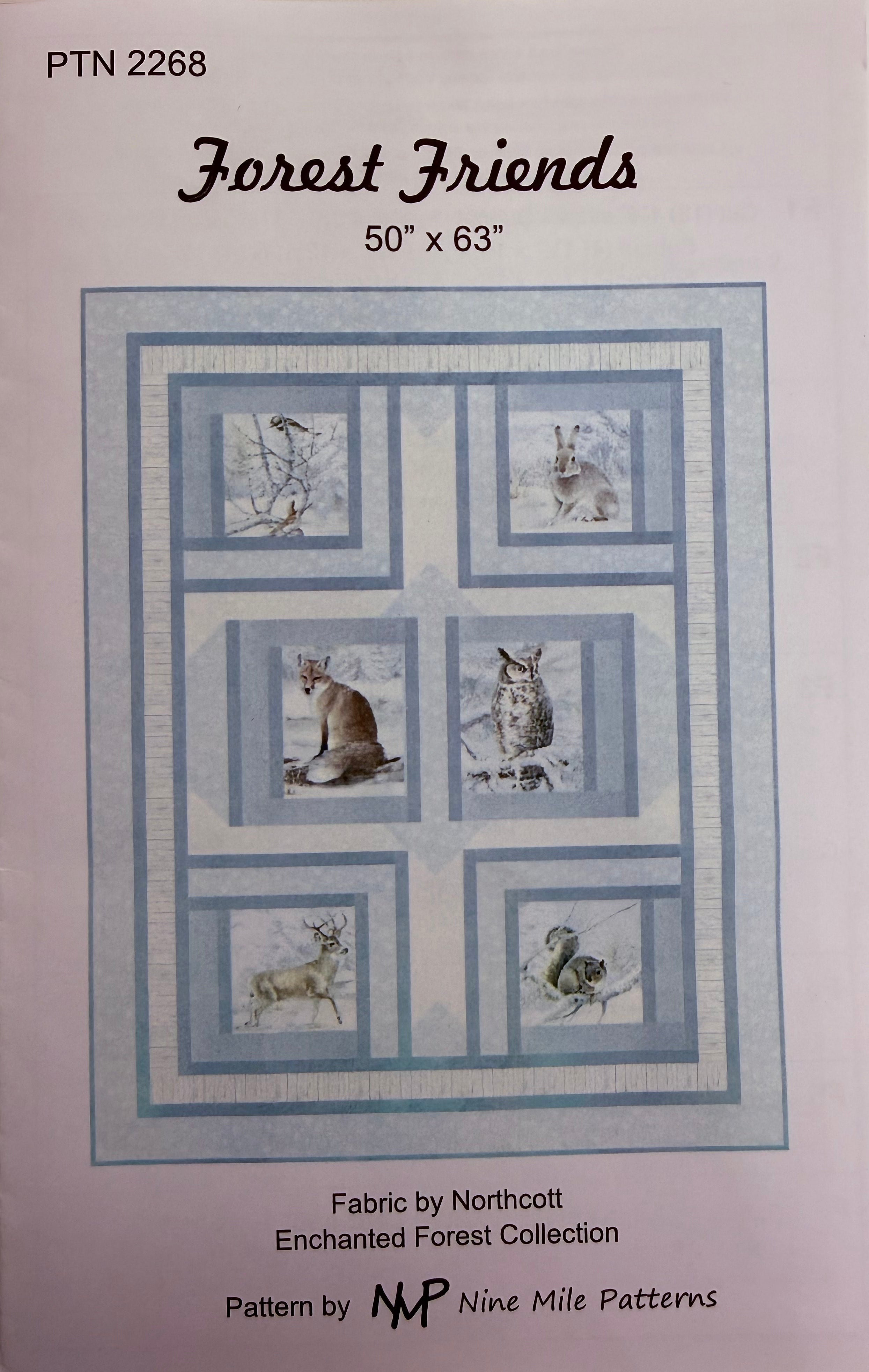 Forest Friends Pattern - 50 x63 uses a panel