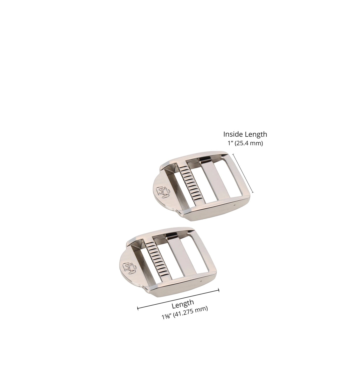 Strap Adjuster - Nickel - 2 - 1 inch strap adjusters byAnnie.com