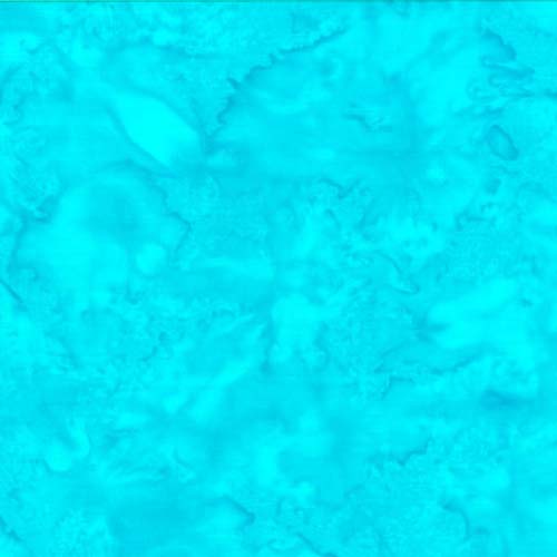 HFM - 1895 Batik - Bali Watercolors - Peacock, bright turquoise
