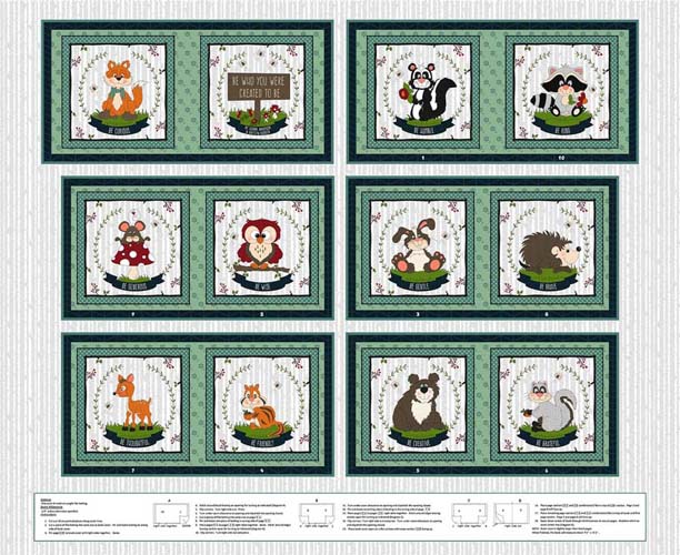 Little Readers 6- 1 yd PANEL - Be Who You Were Created To Be - BOOK (116)
