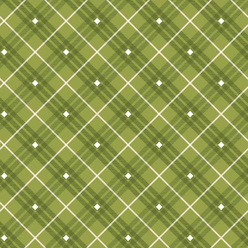 Bias Plaid Basics - Green - - green bias plaid - - (Hat on a Cat)