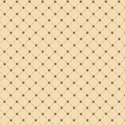 Right as Rain - Cross Hatch -Cream - brown grid on cream - Kim Diehl