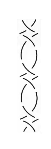 QCI Stencil Slim Dart - 2.5"- Continuous Line by Harriet Hargrave