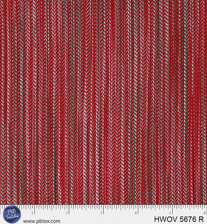 Holiday Wovens - Red Christmas Stripe