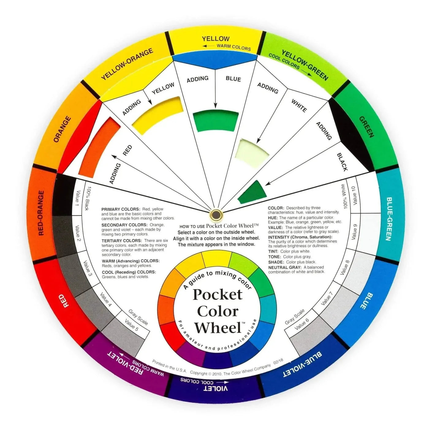 Pocket Color Wheel Mixing Guide - 5 1/8 diameter