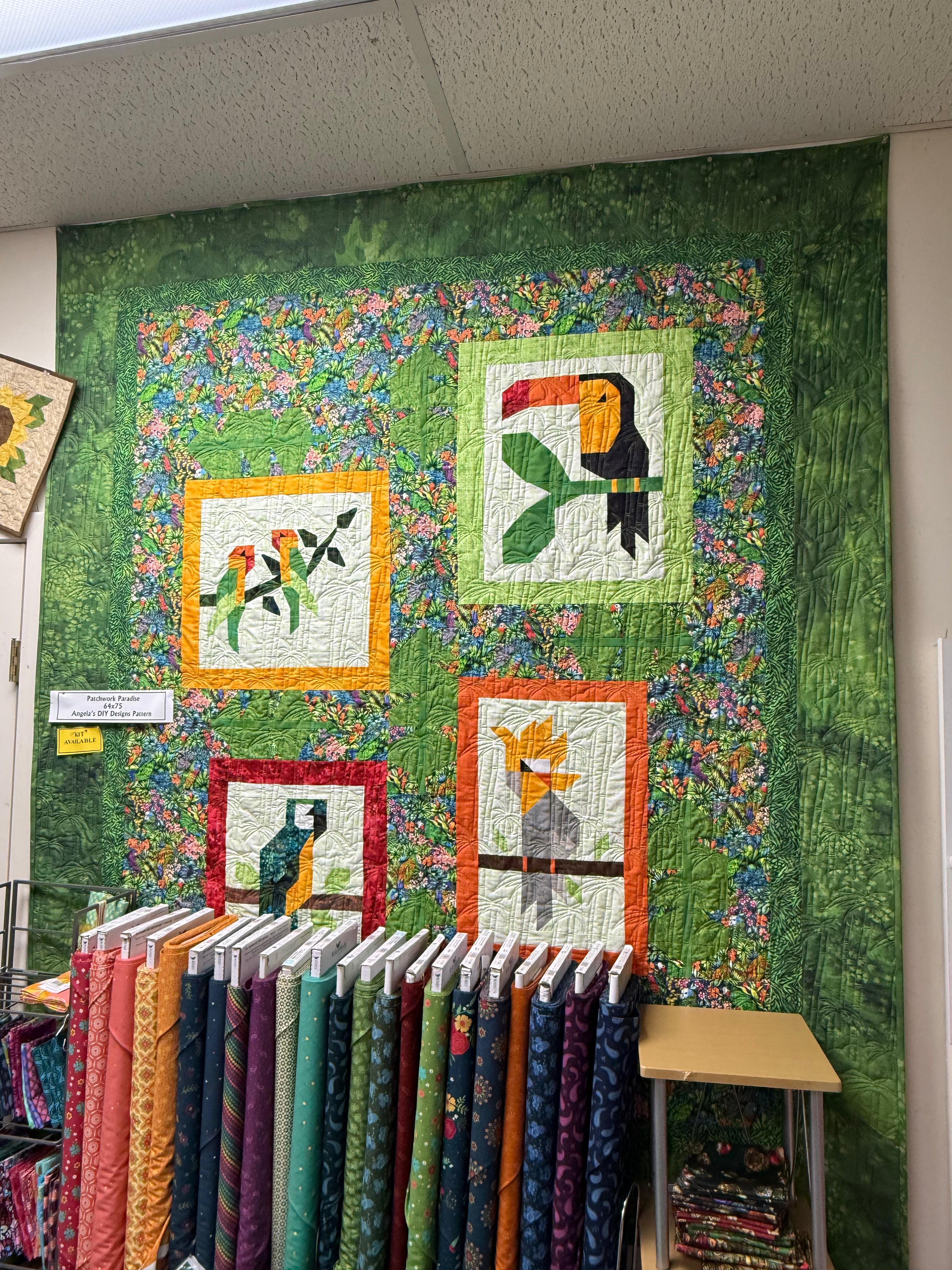 Patchwork Paradise Kit - 64 x75 incl Pattern, Top & bind