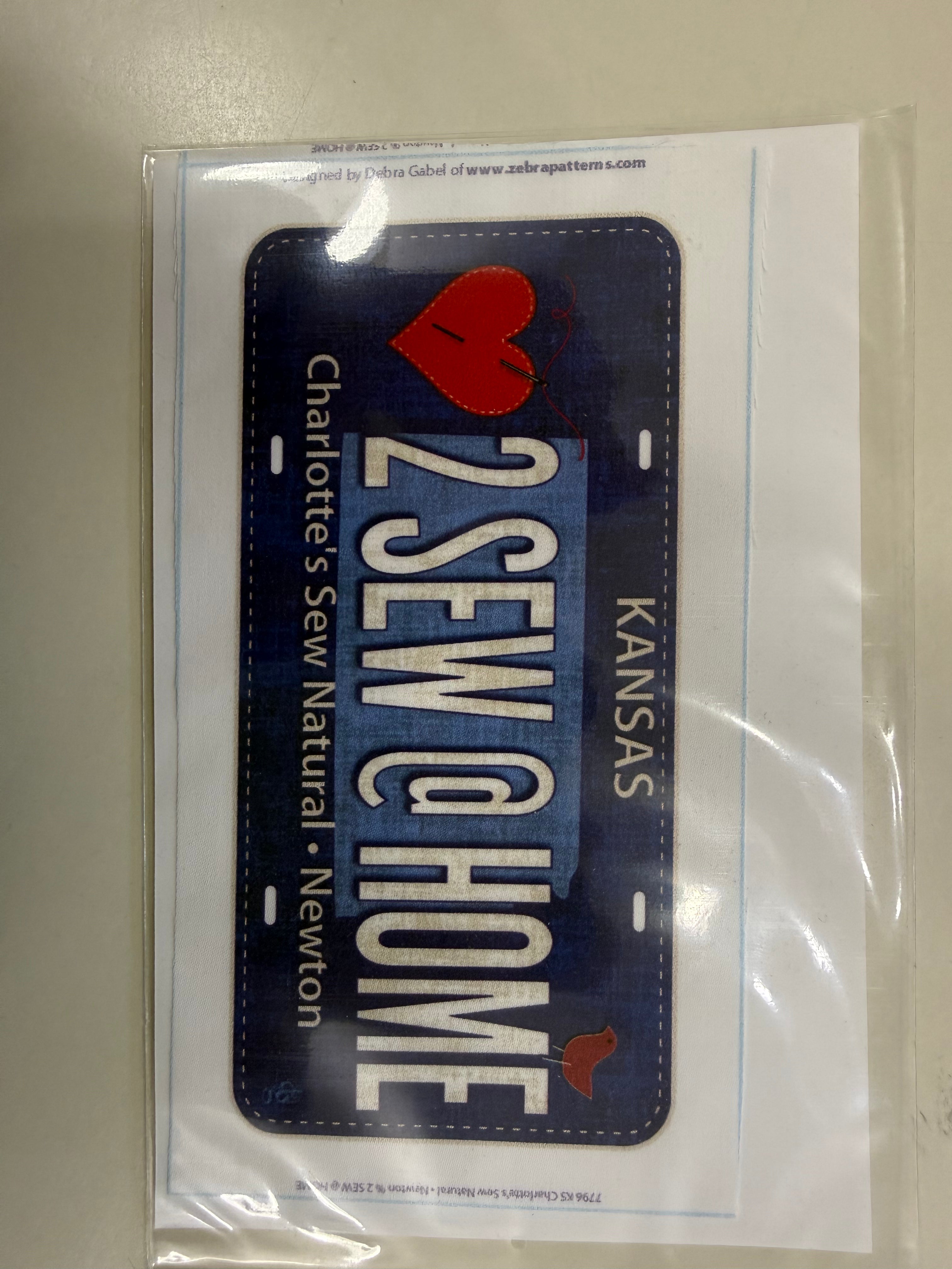 Charlotte's Fabric License Plates - 2 SEW @ HOME