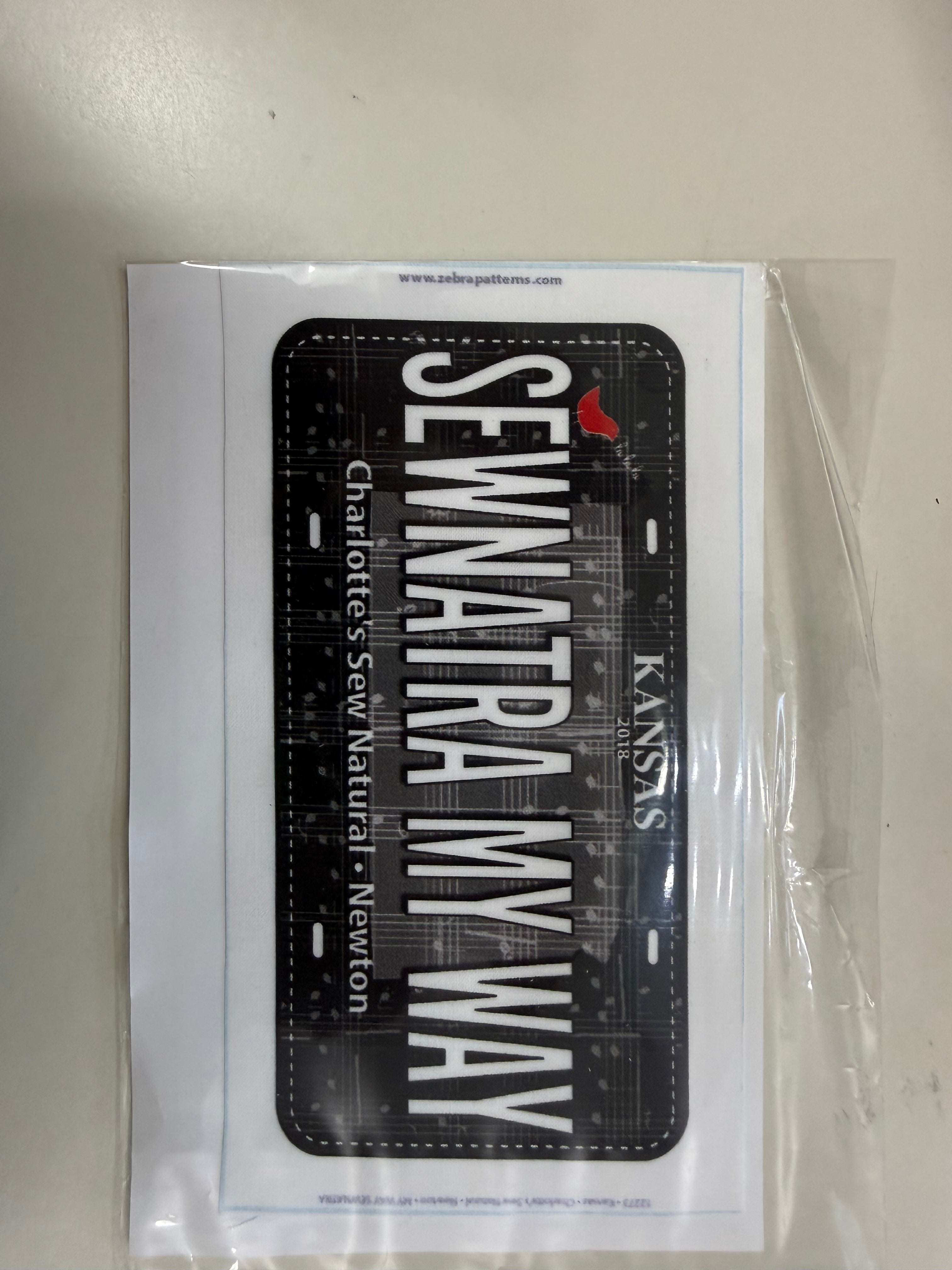 Charlotte's Fabric License Plates - SEWNATRA MY WAY