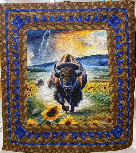 Majestic Blue Babe in the Wild Quilt Kit