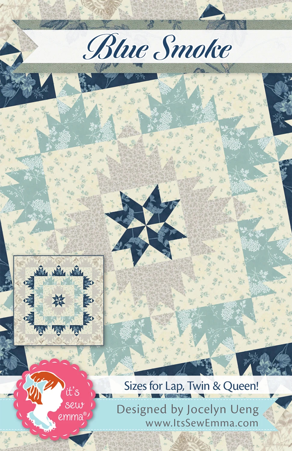 Blue Smoke - multi-sized quilt - by Jocelyn Uengl for It's Sew Emma