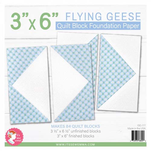 Flying Geese Quilt block - 3 x 6 foundation Paper - makes 84 quilt blocks