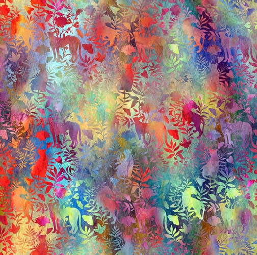 Impressions - Big Cats - Rainbow - multicolored cats among vines