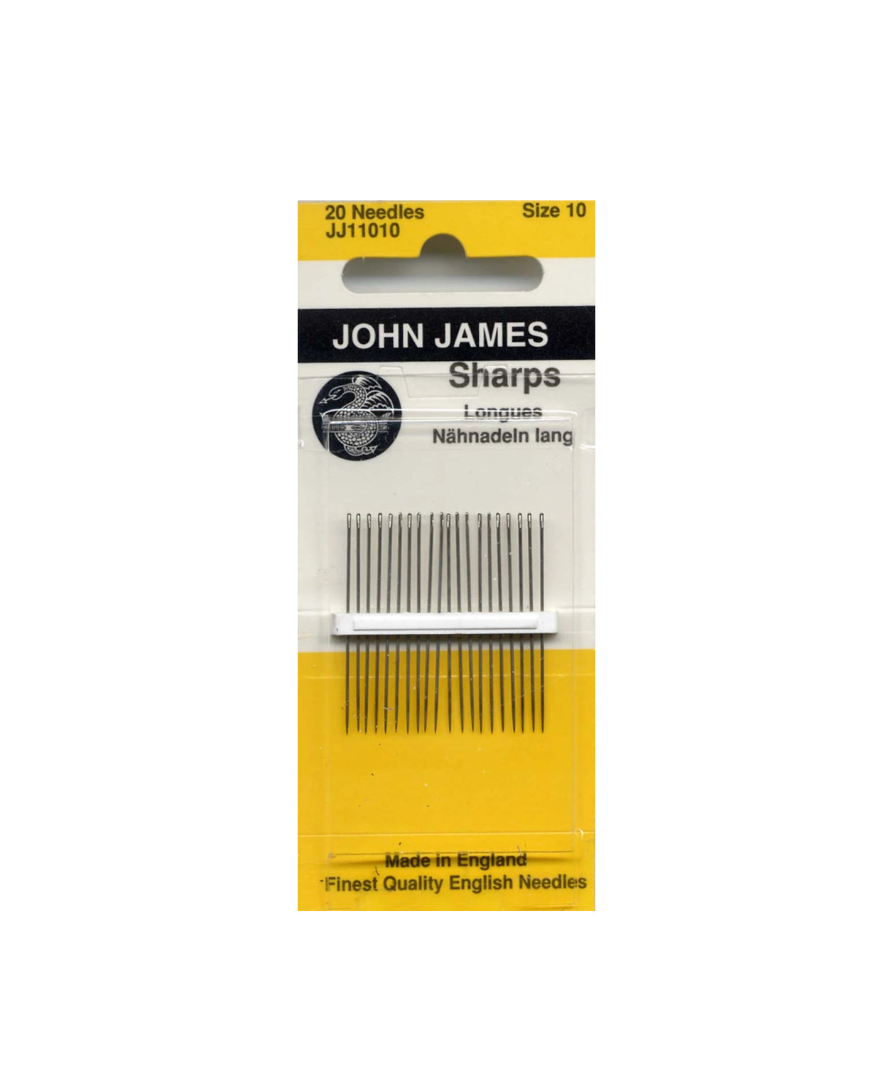 John James, size 10, sharps needles, JJ110-10