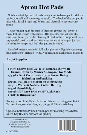 Apron Hot Pads Pattern by Joyce Minnis