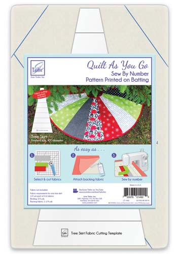 Quilt As You Go, Sew by number Christmas tree skirt - June Tailor Inc.