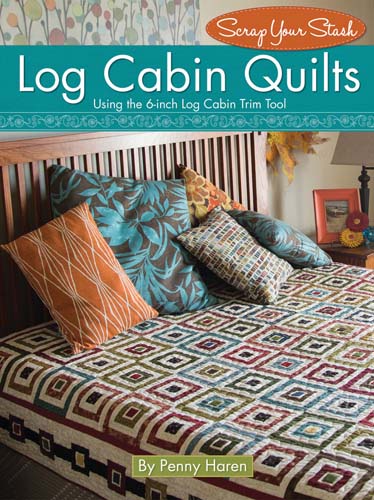 Log Cabin Quilts-Using The Creative Grids 6-inch Log Cabin Trim Tool by Penn