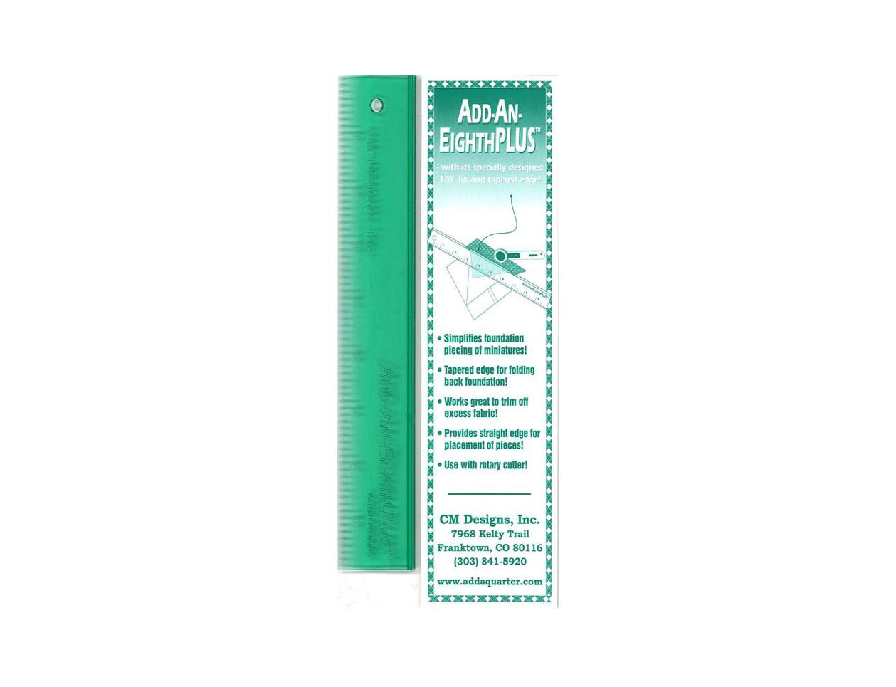 CM Designs add-an-eighth Plus 9" ruler
