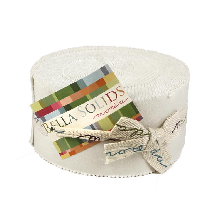 Bella Solids - Basic White Jelly roll 2.5" strips