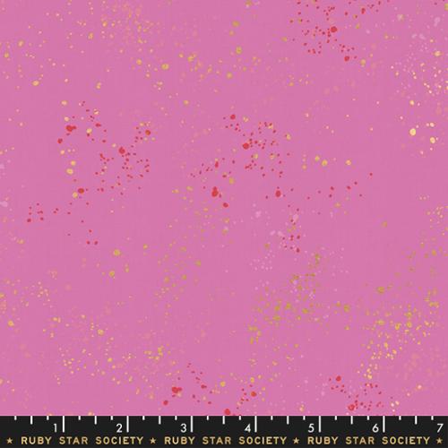 Speckled - Metallic - Daisy - pink