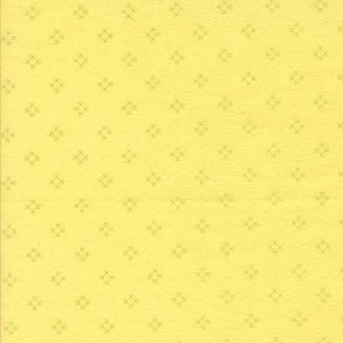 Sherbet Sunshine Flannel - Diamond - Sunshine - green diamonds on yellow