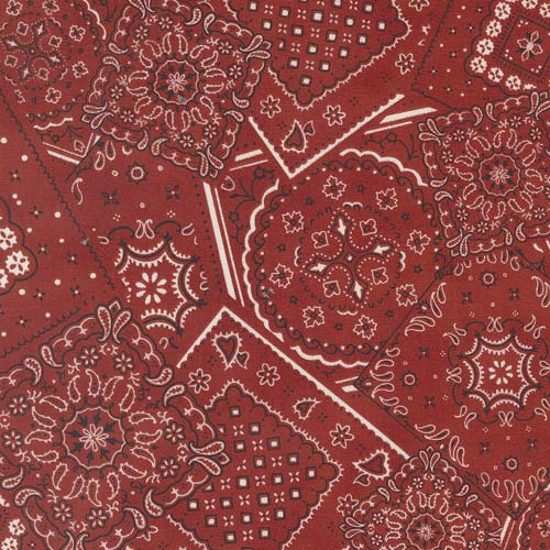 Saddle Ranch - Badlands Bandana - Barn - red bandana collage