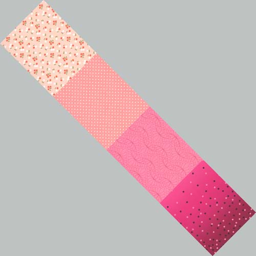 50 Years of Moda - Four in One- Pink - four light & dark pink prints