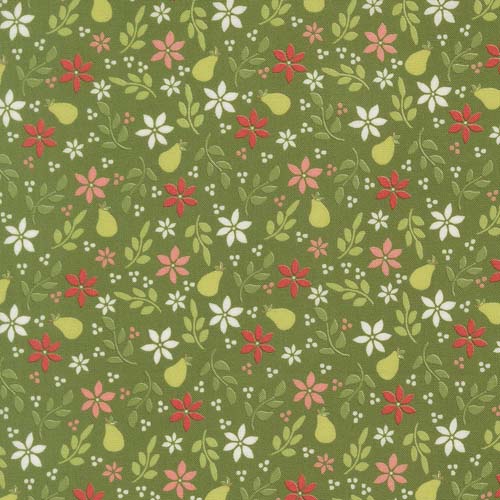 Poinsettia and Pear - Pear Florals - Evergreen