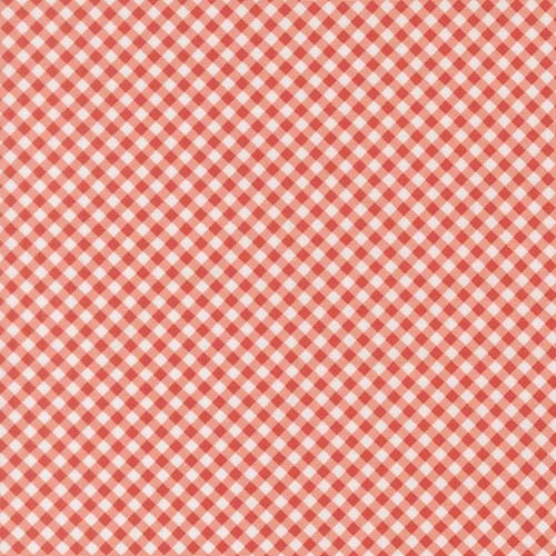 Poinsettia and Pear - Gingham- Geranium