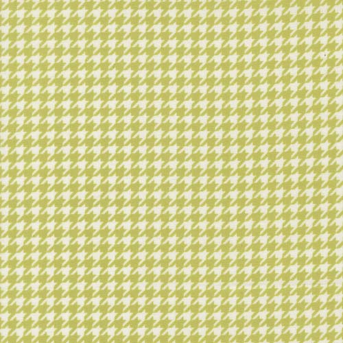 Poinsettia and Pear - Houndstooth - Pistachio