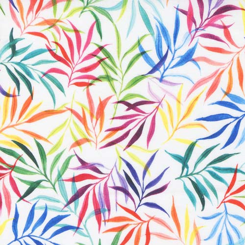 Eufloria - To and Fro - Rainbow -tossed fern fronds in rainbow colors