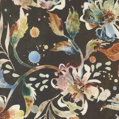 Desert Oasis - Desert Bloom -Earth- watercolor floral on brown by Create Joy