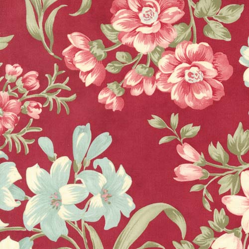 Collections Etchings - Bold Blossoms - Red -large floral on red
