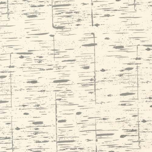 Woodland Wildflowers - Birch Blender - Cream - gray on cream - birch bark