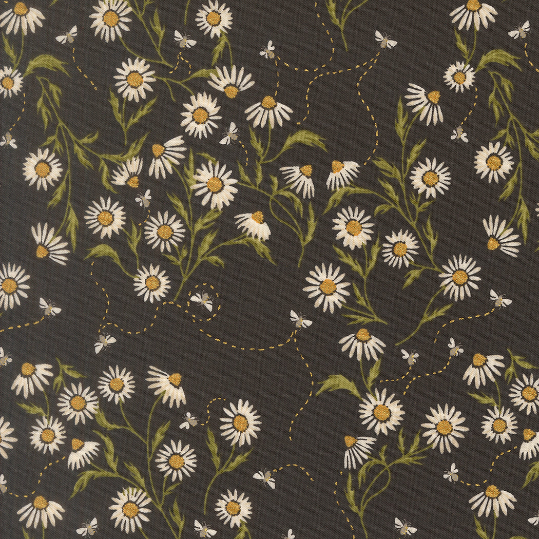 Ladybug Whimsy Metallic - Coneflowers - Midnight