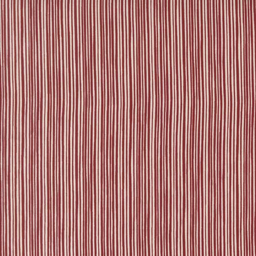 Emmitt and Ivy - Tiny Stripe - Red - uneven red & cream stripes