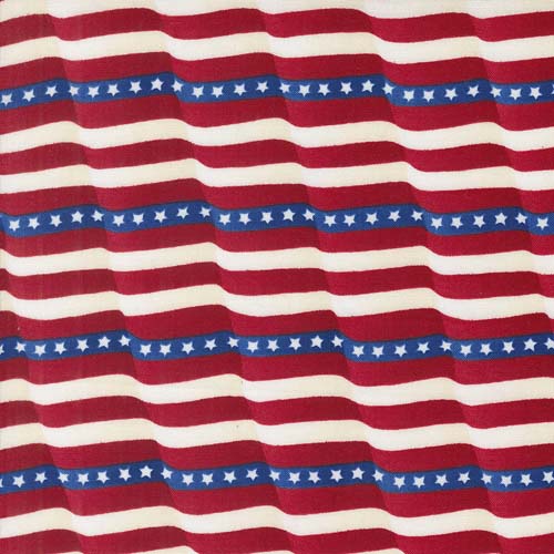 Red White and Bloom - Waving Flag - Red - red white & blue wavy stripes