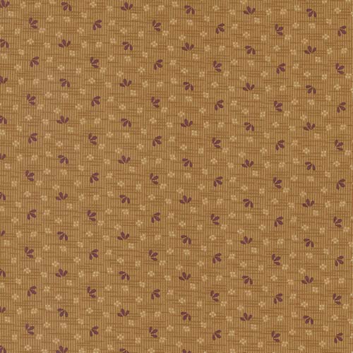 Fluttering Leaves - Petals - Golden Oak - small red on gold