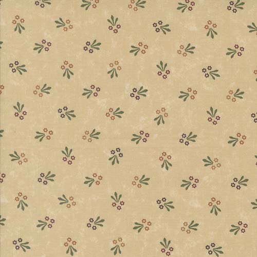 Daisy Lane - Trio of Blooms - Dandelion/Multi - small nosegays on lt tan