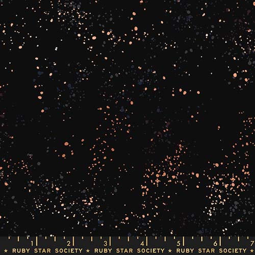 108 Speckled Wide - Black -Ruby Star Society - copper, brown and blue flecks