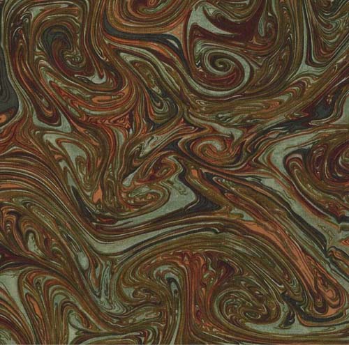 Marble - Moss - Brown and green marbleized swirls