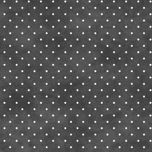 Playtime Flannel - Tiny Dot -Black - white dots on black