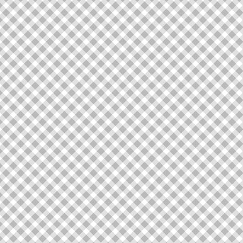 Playtime Flannel -Bias Gingham - Grey - Small grey & white bias check