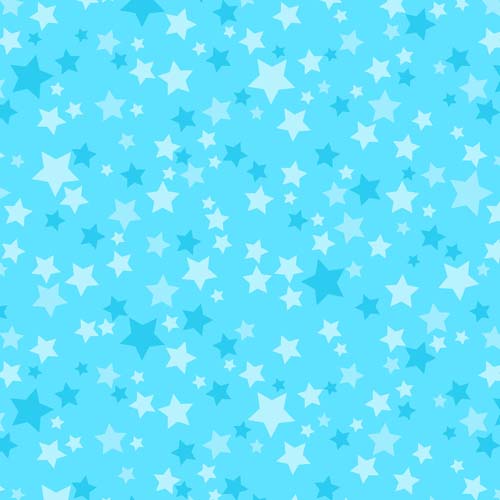 Playtime Flannel - Star - Aqua - light & dark aqua stars on aqua